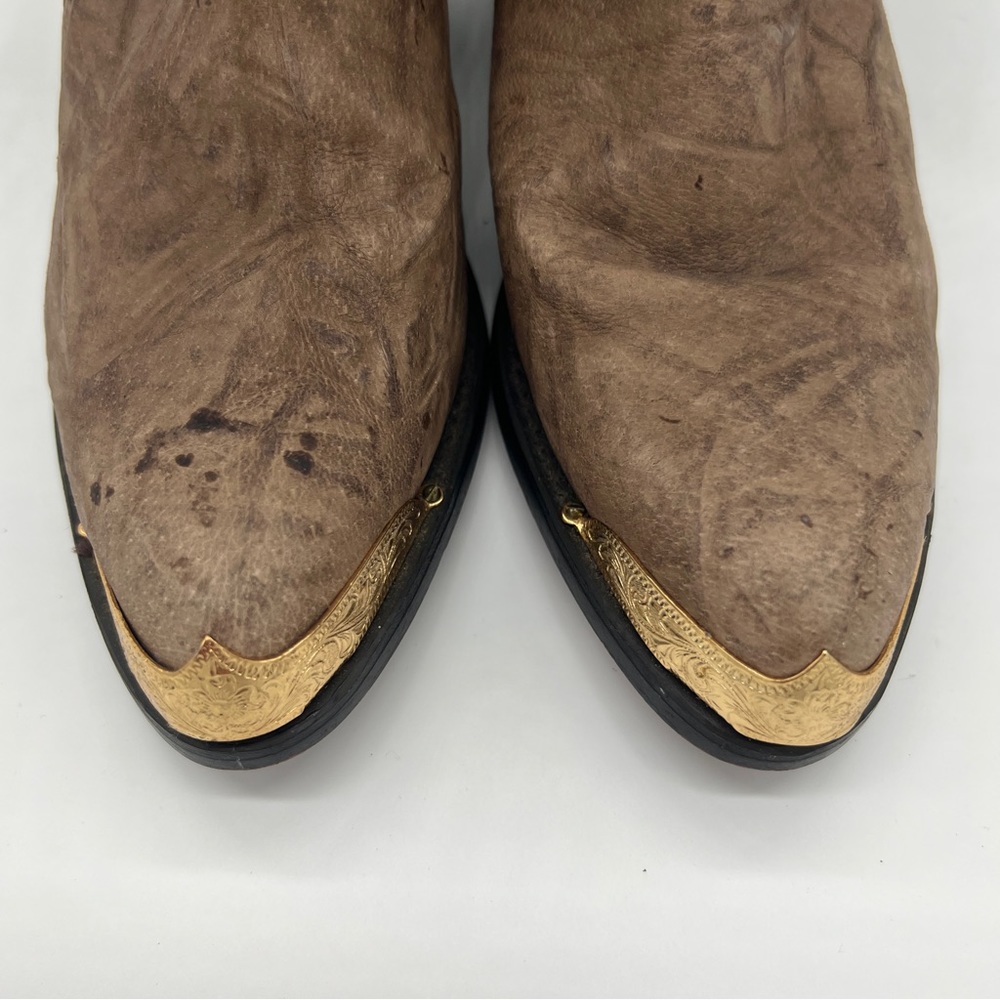 Women's Durango Western Boots Size 5 1/2 Tassels Brown Metal Tip - Picture 6 of 13